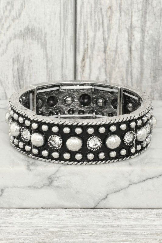 Western Bubble Beaded Cuff Bracelet - Tigbul's Variety Fashion Shop