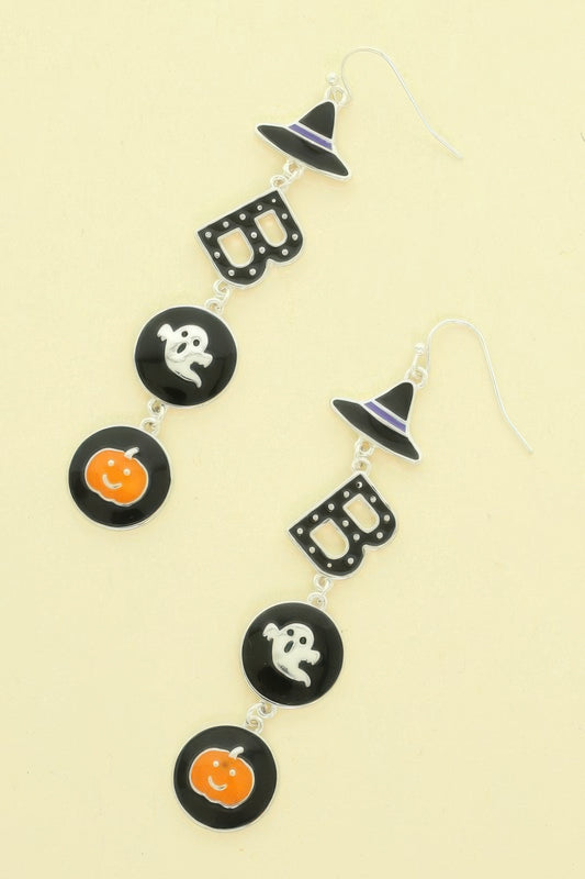 Halloween Themed Witched Enamel Earrings - Tigbul's Variety Fashion Shop