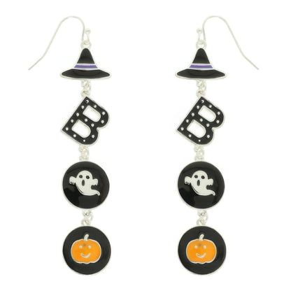 Halloween Themed Witched Enamel Earrings - Tigbul's Variety Fashion Shop