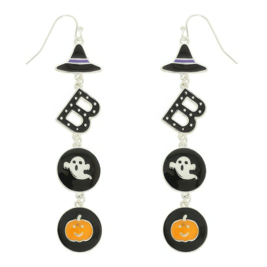 Halloween Themed Witched Enamel Earrings - Tigbul's Variety Fashion Shop