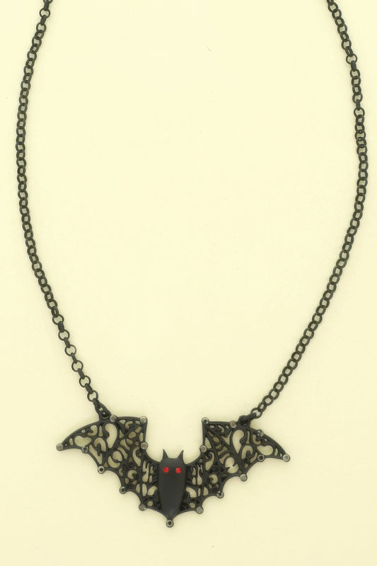 Halloween Bat Pendant Chain Necklace - Tigbul's Variety Fashion Shop