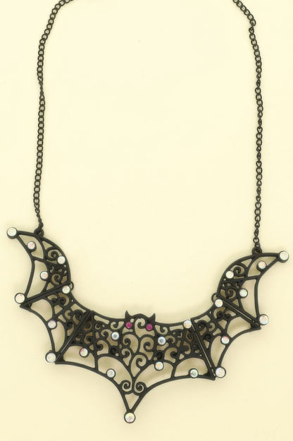 Halloween Bat Pendant Chain Necklace - Tigbul's Variety Fashion Shop