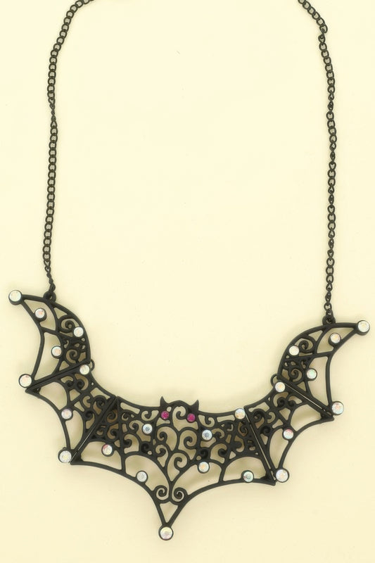 Halloween Bat Pendant Chain Necklace - Tigbul's Variety Fashion Shop