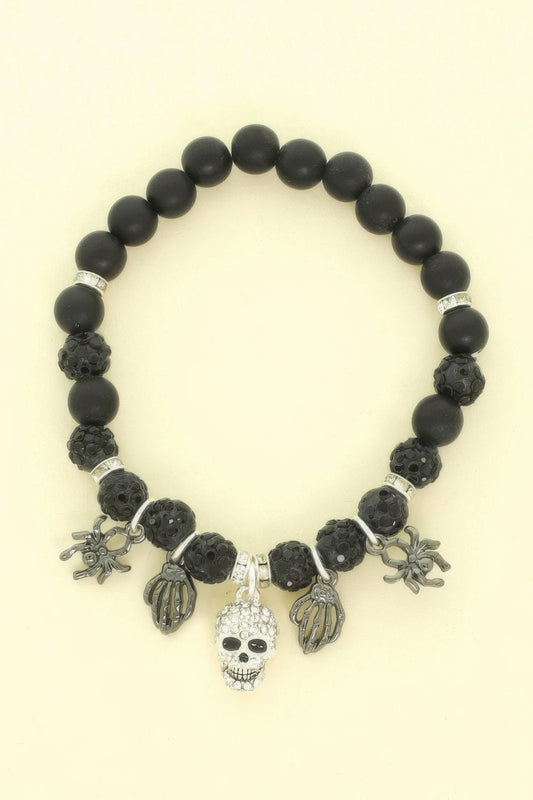 Halloween Theme Charm Stretch Bead Bracelet - Tigbul's Variety Fashion Shop