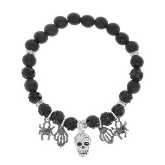 Halloween Theme Charm Stretch Bead Bracelet - Tigbul's Variety Fashion Shop