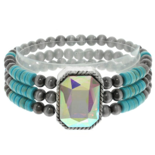 Western Crystal Stretch Bracelet - Tigbul's Variety Fashion Shop