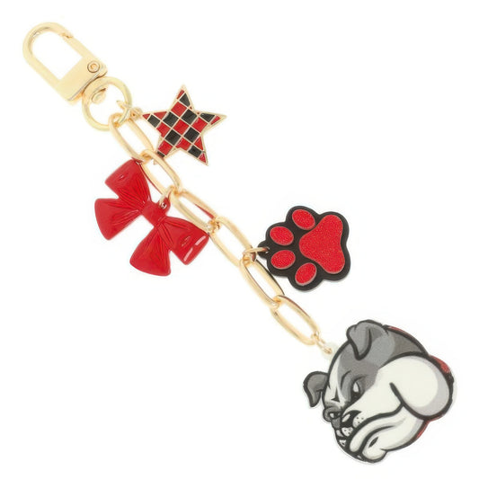 Game Day Bulldog Bag Charm Keychain - Tigbul's Variety Fashion Shop