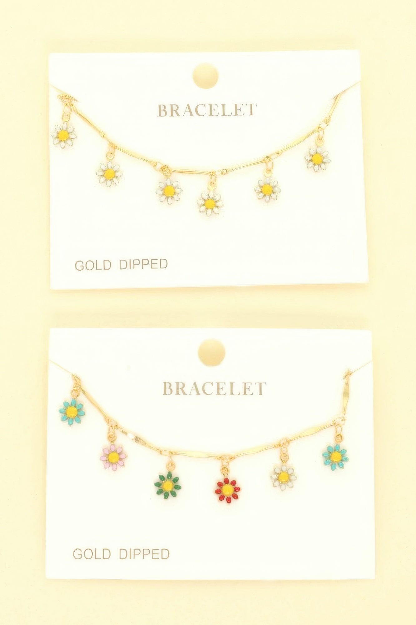 Gold Plated Floral Charm Bracelet - Tigbul's Variety Fashion Shop