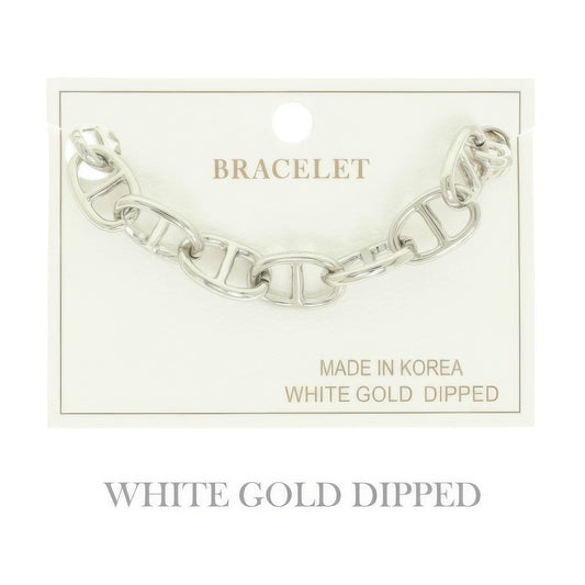 Gold Plated Chain Link Bracelet - Tigbul's Variety Fashion Shop