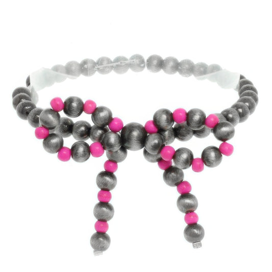 Western Bow Beaded Stretch Bracelet - Tigbul's Variety Fashion Shop