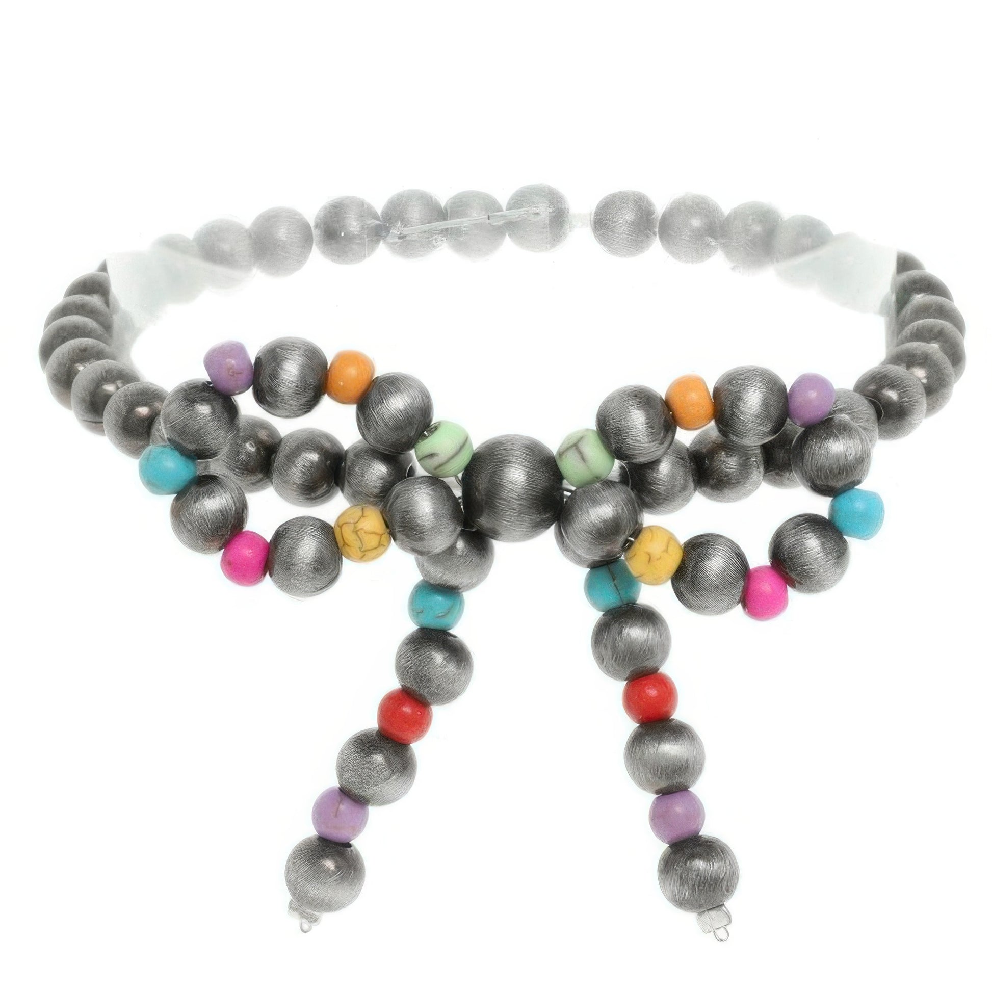 Western Bow Beaded Stretch Bracelet - Tigbul's Variety Fashion Shop