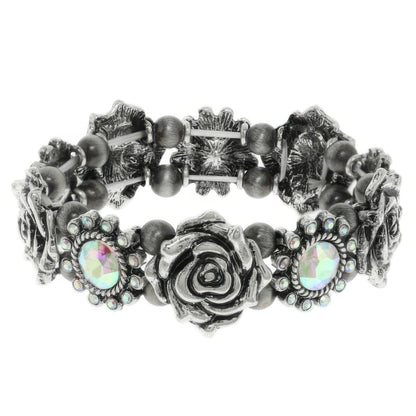 Western Rose Themed Stretch Bracelet - Tigbul's Variety Fashion Shop
