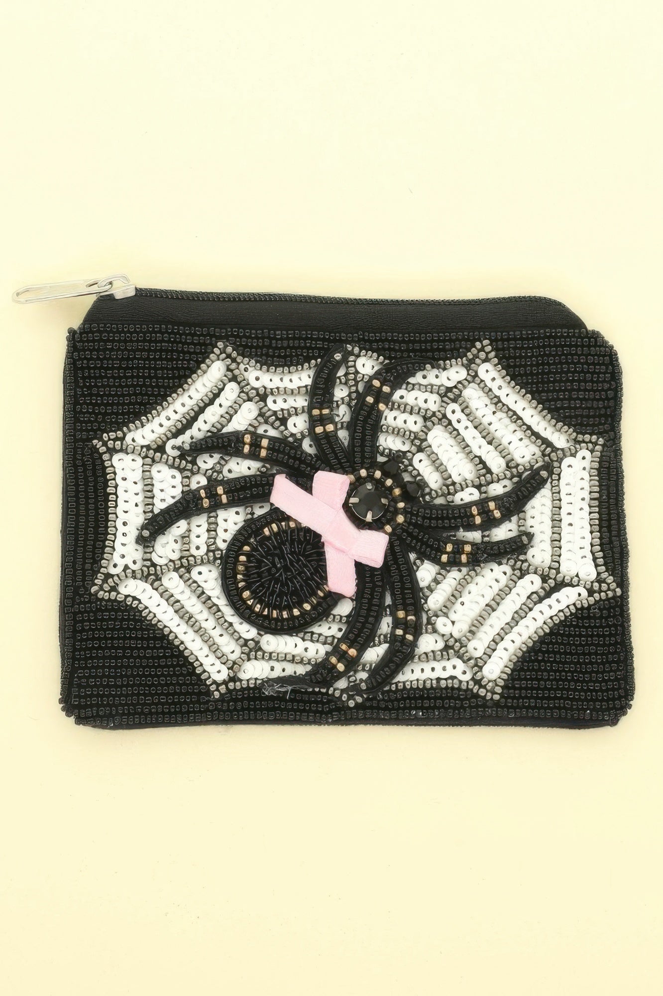 Halloween Spider Bow Beaded Coin Bag - Tigbul's Variety Fashion Shop