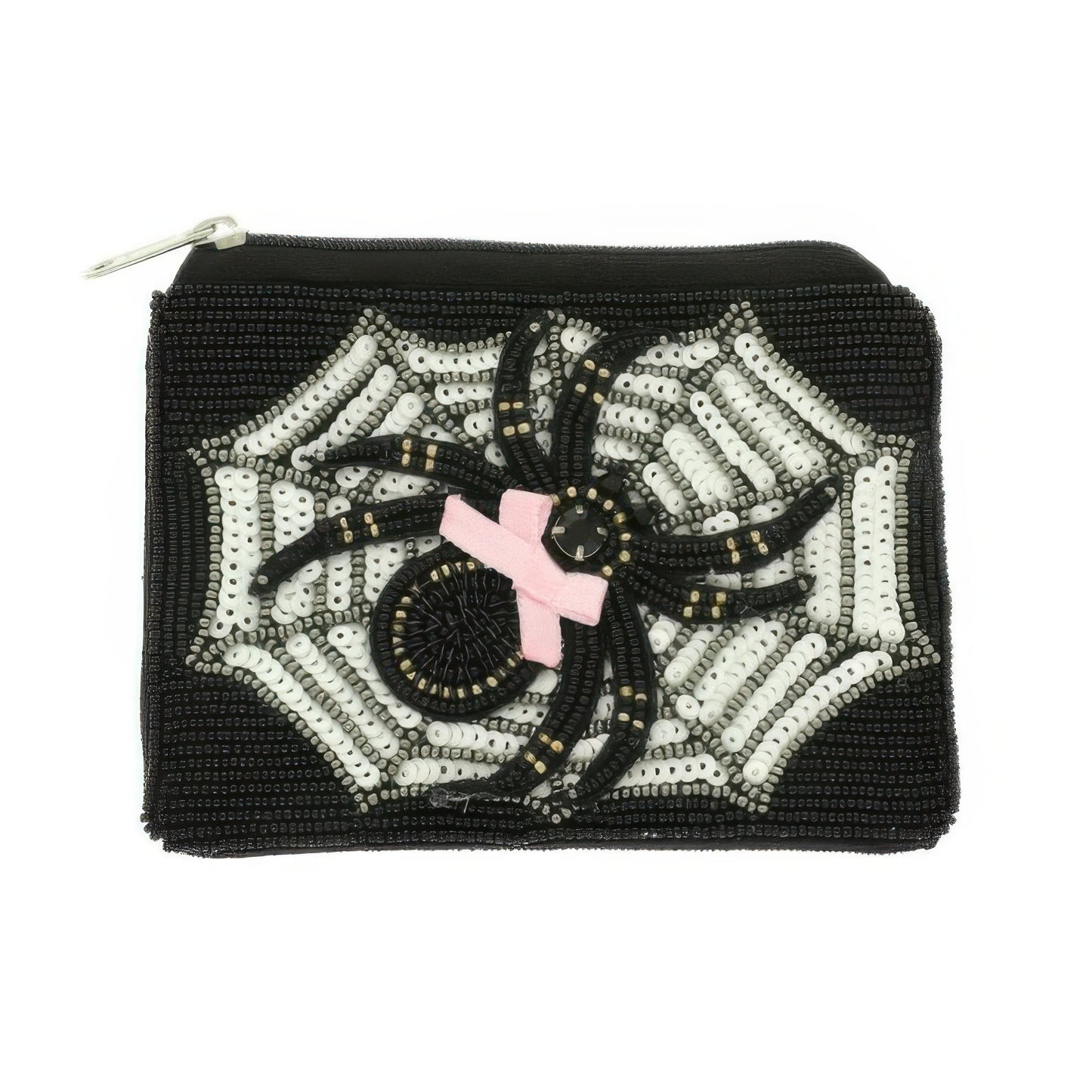 Halloween Spider Bow Beaded Coin Bag - Tigbul's Variety Fashion Shop