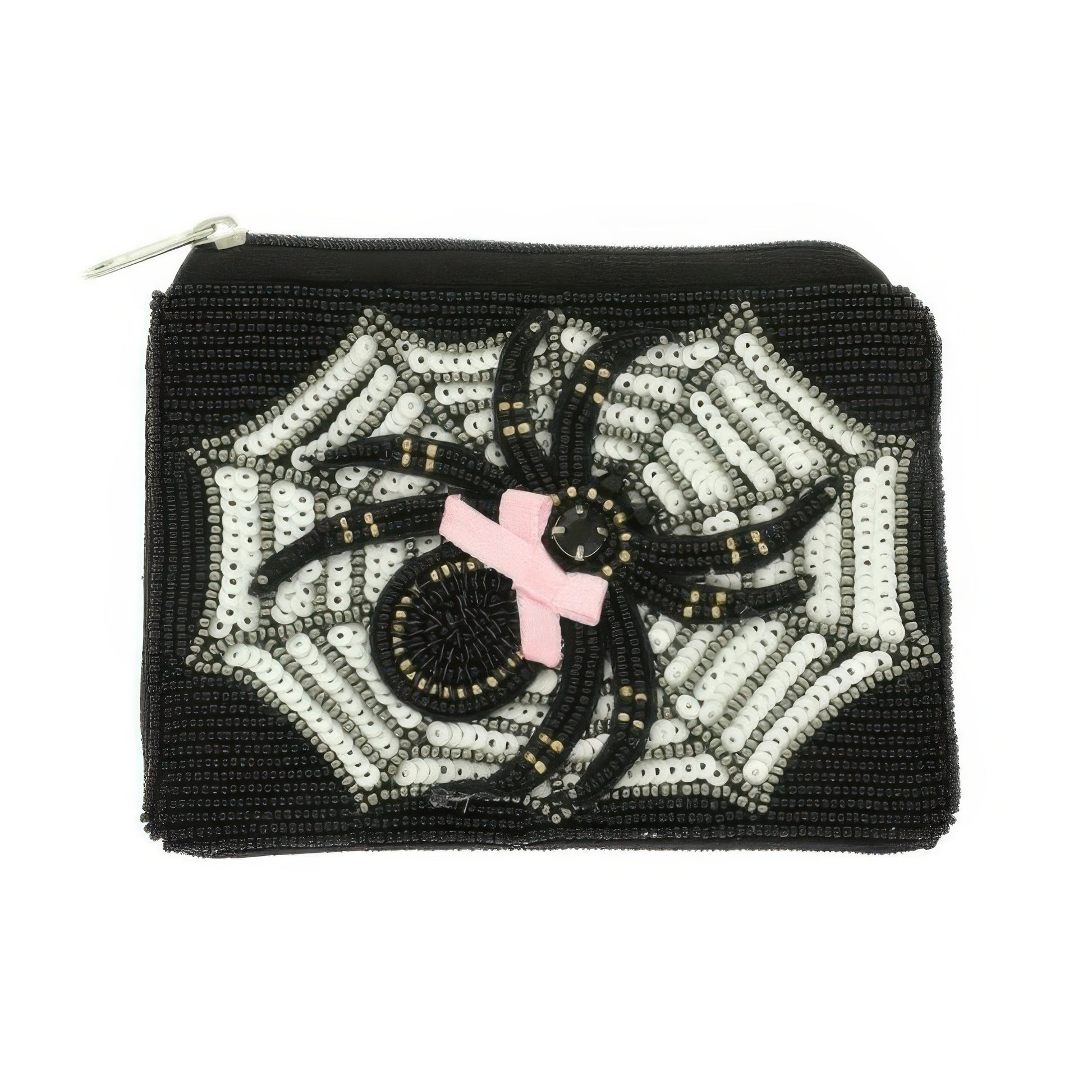 Halloween Spider Bow Beaded Coin Bag - Tigbul's Variety Fashion Shop