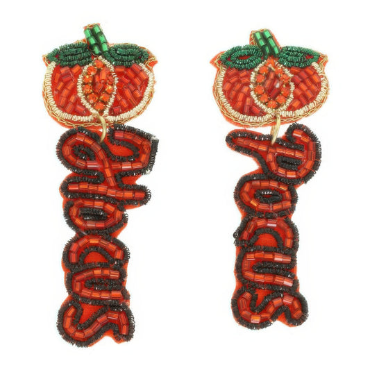 Halloween Hocus Pocus Seed Beaded Earrings - Tigbul's Variety Fashion Shop
