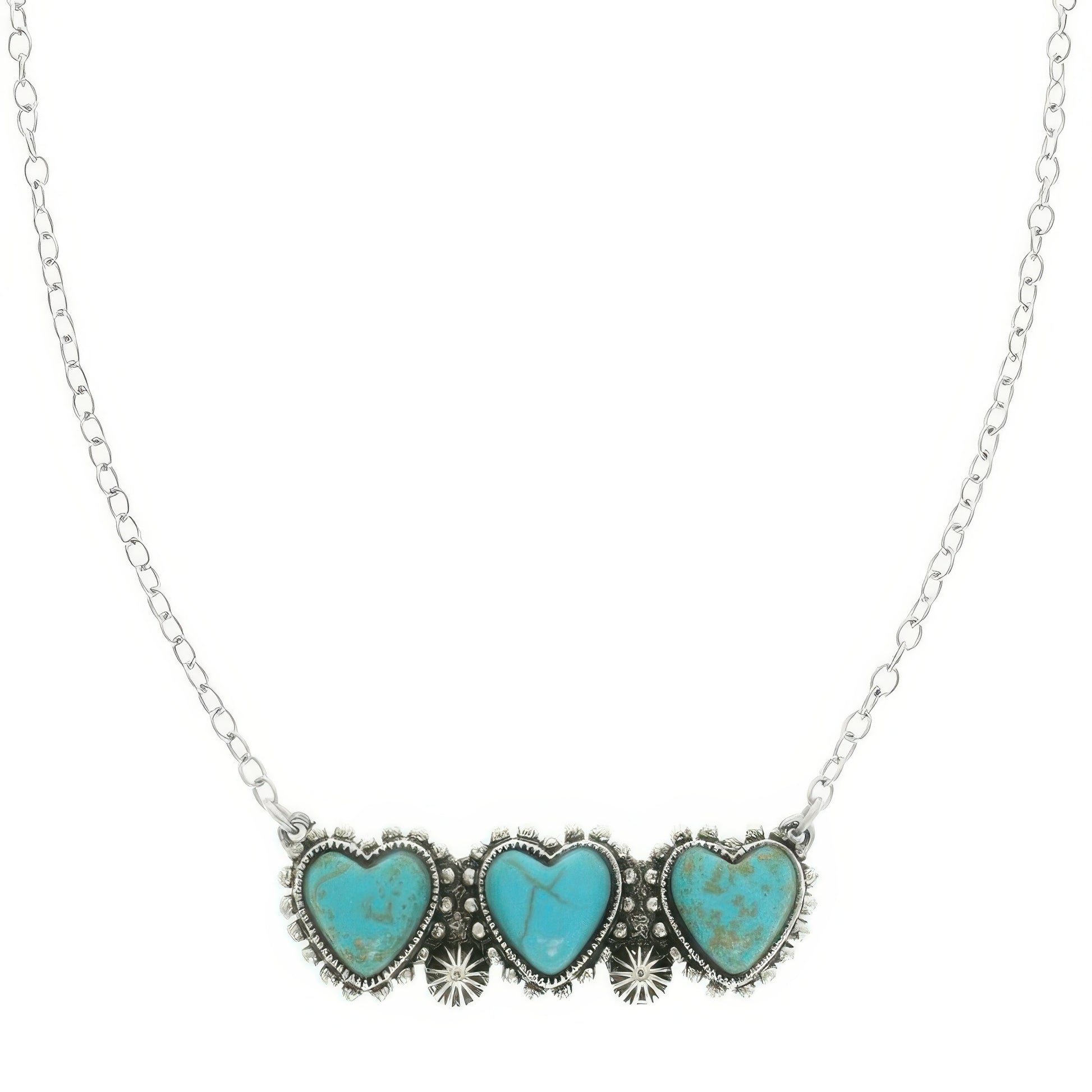 Western Jeweled Heart Pendant Necklace - Tigbul's Variety Fashion Shop