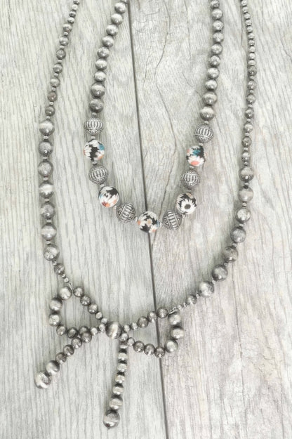 Western Bow Pendant Beaded Necklace - Tigbul's Variety Fashion Shop