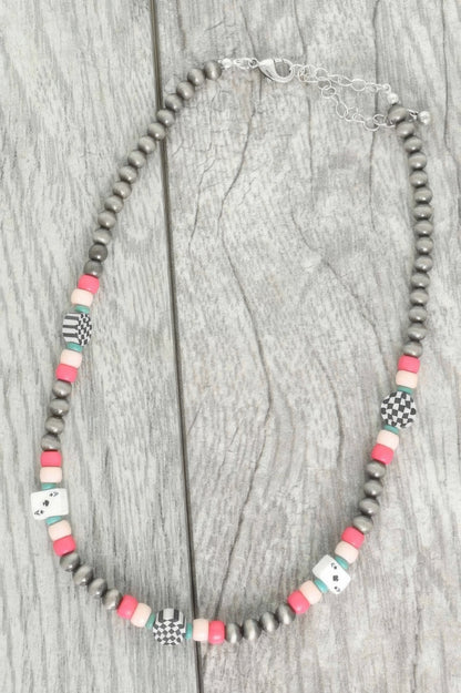 Western Theme Charm Beaded Necklace - Tigbul's Variety Fashion Shop