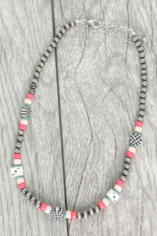 Western Theme Charm Beaded Necklace - Tigbul's Variety Fashion Shop