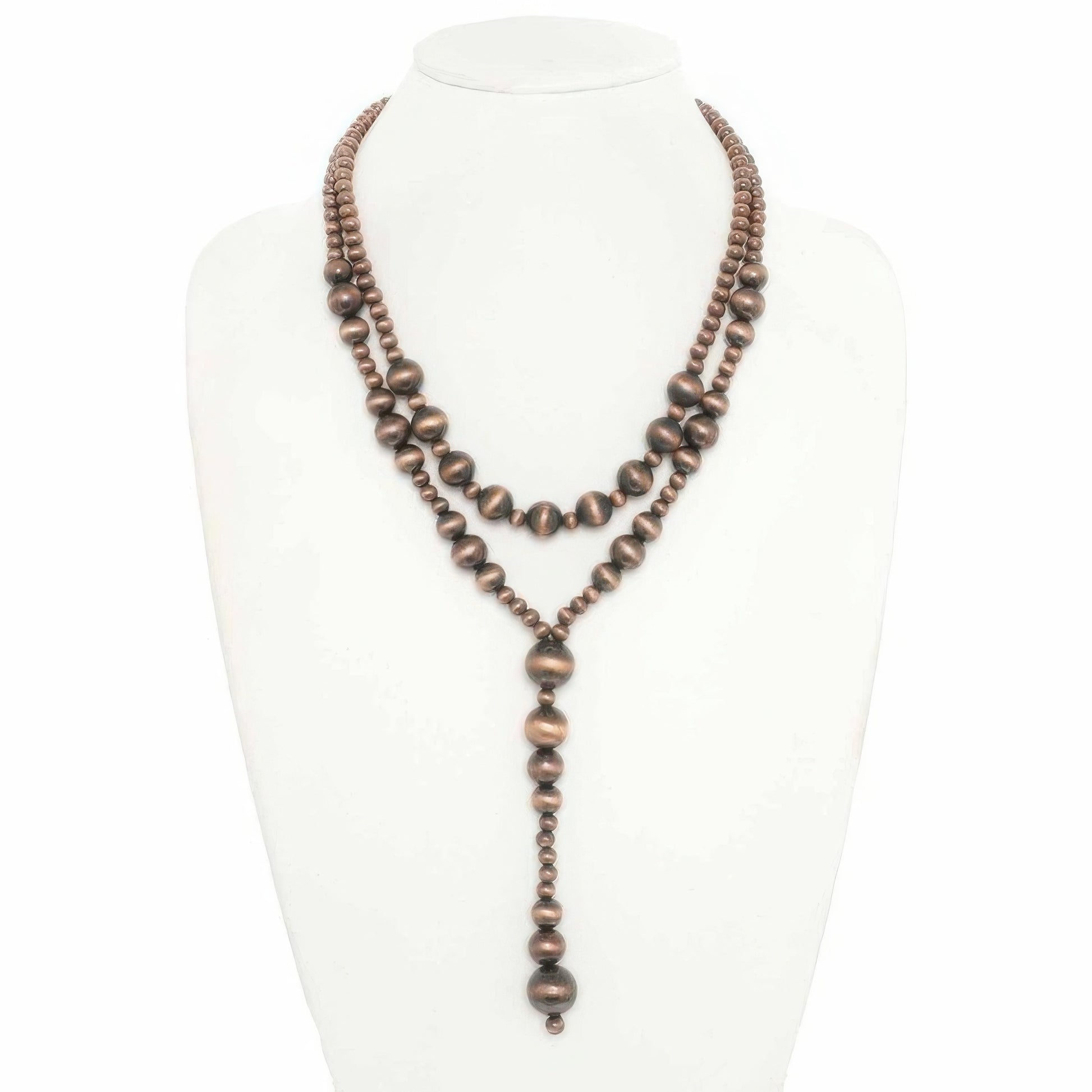 Western Multi Strand Beaded Lariat Necklace - Tigbul's Variety Fashion Shop