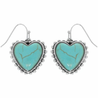Western Heart Concho Earrings - Tigbul's Variety Fashion Shop