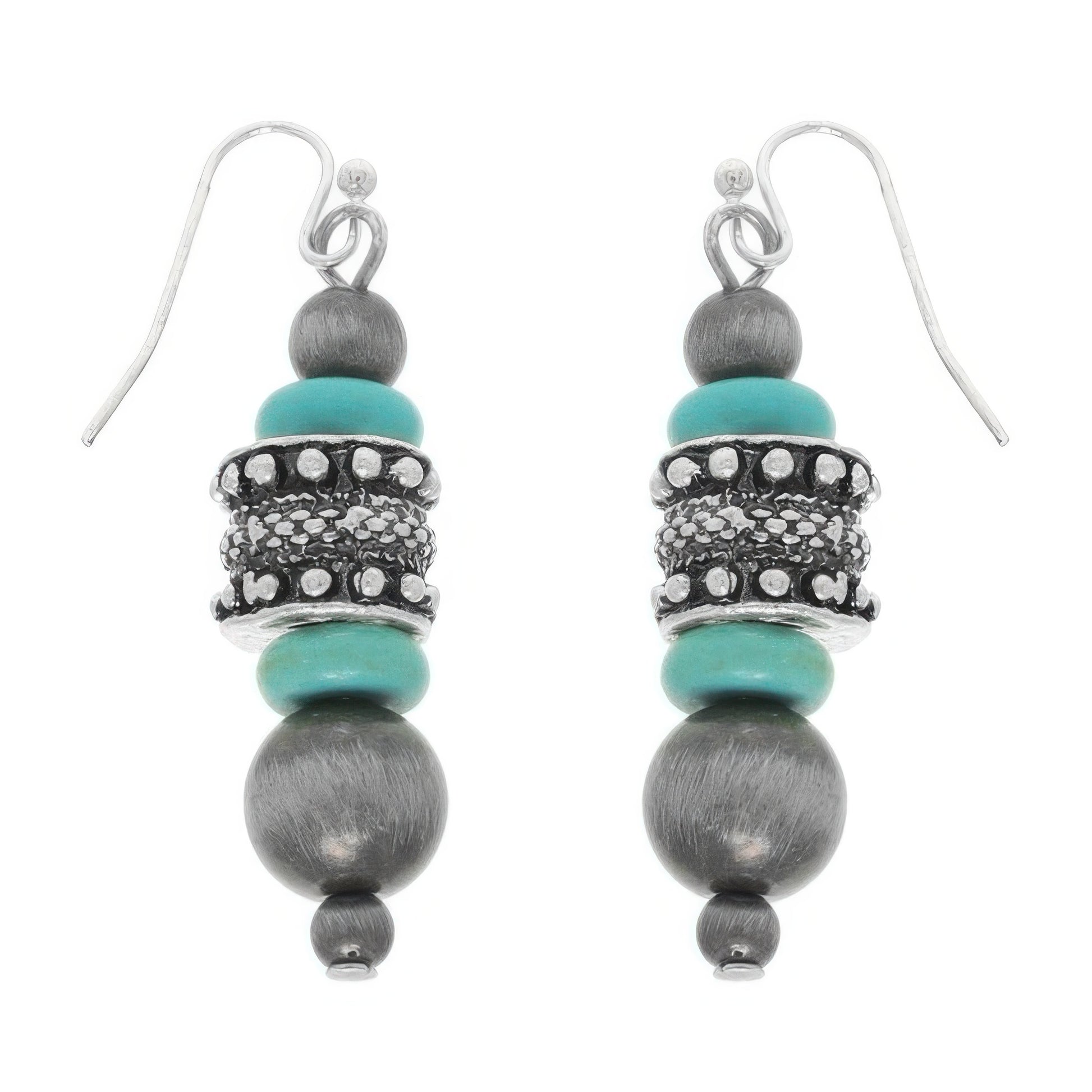 Western Jeweled Beaded Dangle Earrings - Tigbul's Variety Fashion Shop