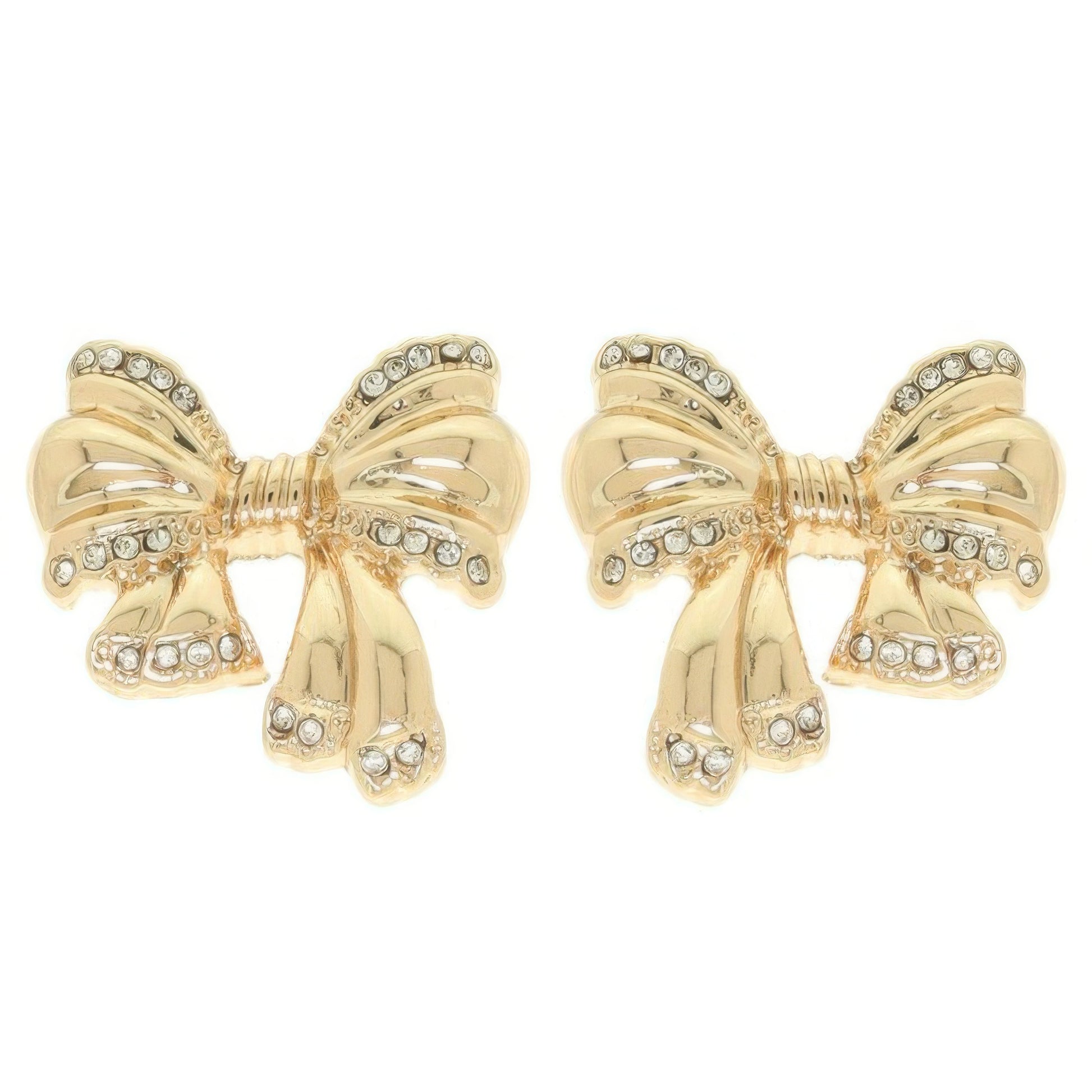 Polished Short Tail Bow Post Earrings - Tigbul's Variety Fashion Shop