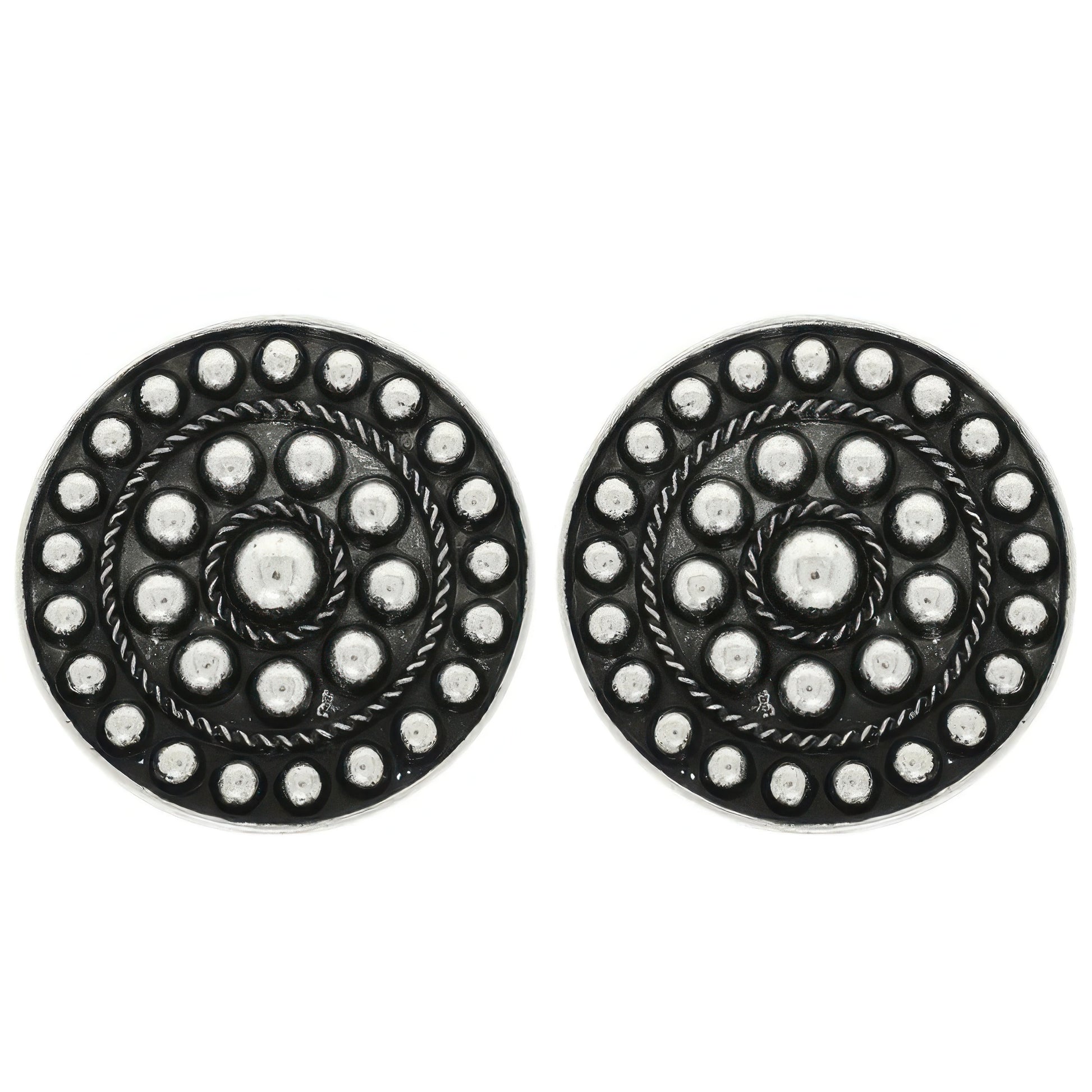 Western Bubble Round Post Earrings - Tigbul's Variety Fashion Shop