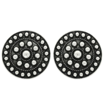 Western Bubble Round Post Earrings - Tigbul's Variety Fashion Shop