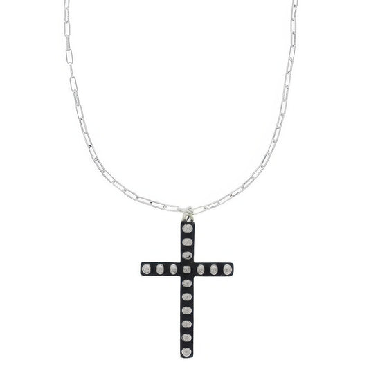 Western Bubble Cross Pendant Necklace - Tigbul's Variety Fashion Shop