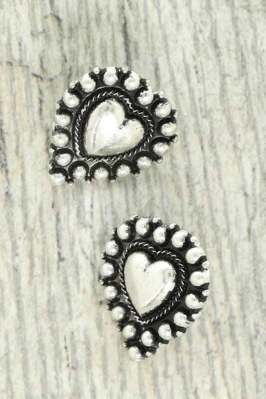 Western Small Heart Bubble Earring - Tigbul's Variety Fashion Shop