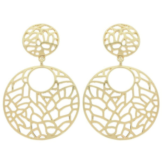 Round Disc Filigree Post Dangle Earrings - Tigbul's Variety Fashion Shop