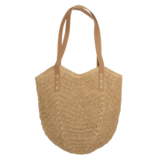 Straw Woven Shoulder Bag - Tigbul's Variety Fashion Shop