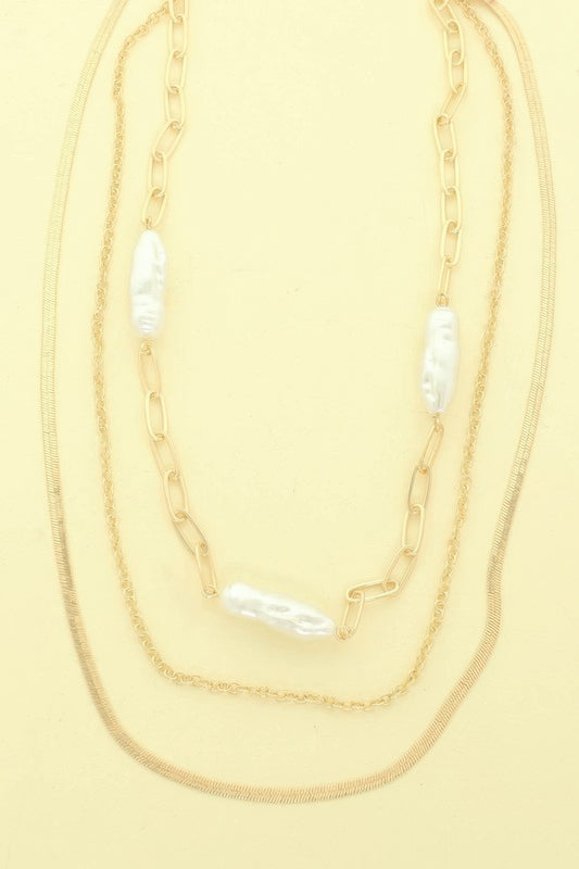 Multi Strand Baroque Pearl Necklace - Tigbul's Variety Fashion Shop
