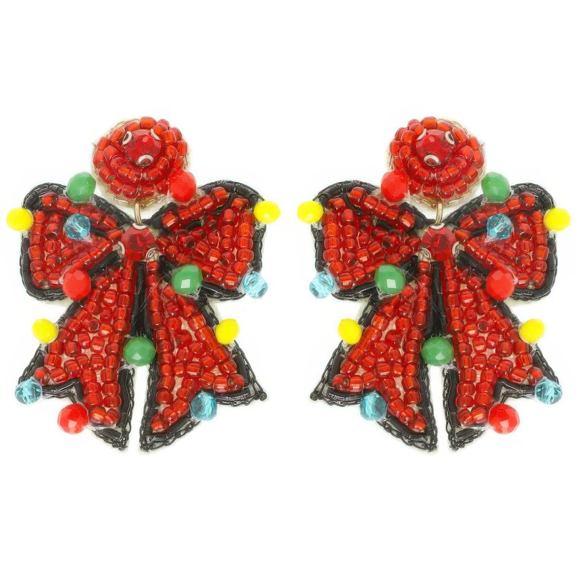 Christmas Bow Post Dangle Earrings - Tigbul's Variety Fashion Shop