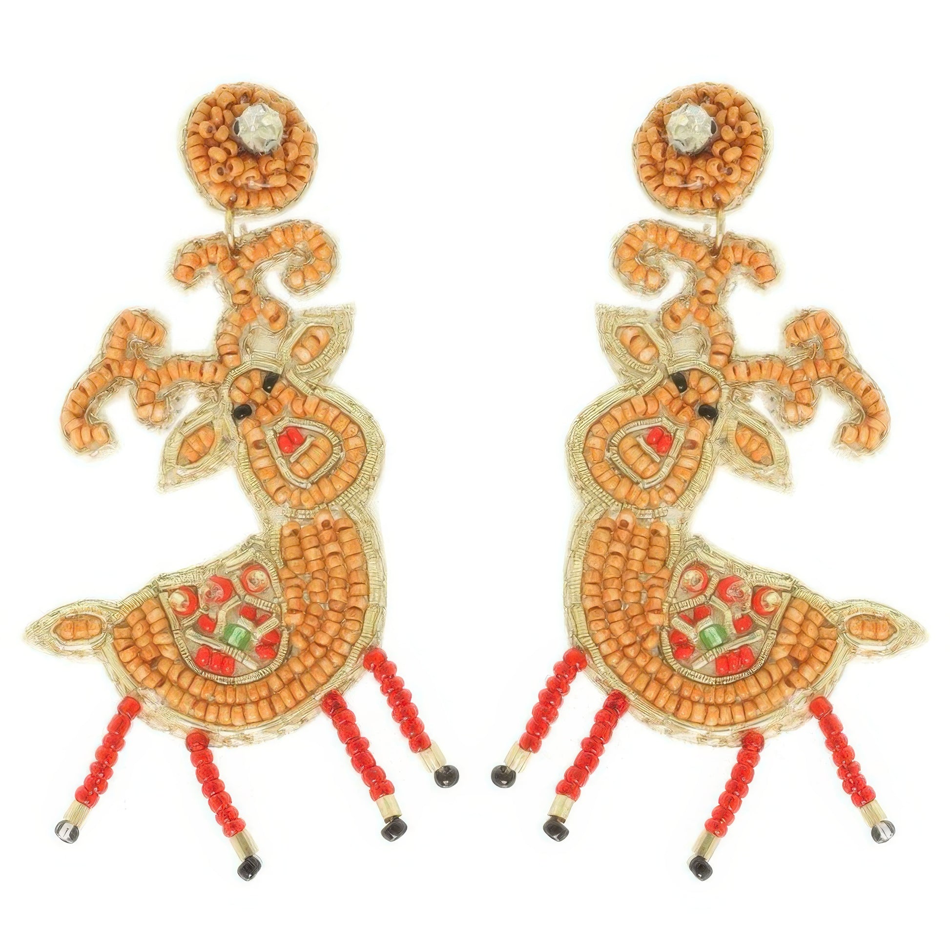 Christmas Reindeer Post Earrings - Tigbul's Variety Fashion Shop