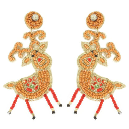 Christmas Reindeer Post Earrings - Tigbul's Variety Fashion Shop