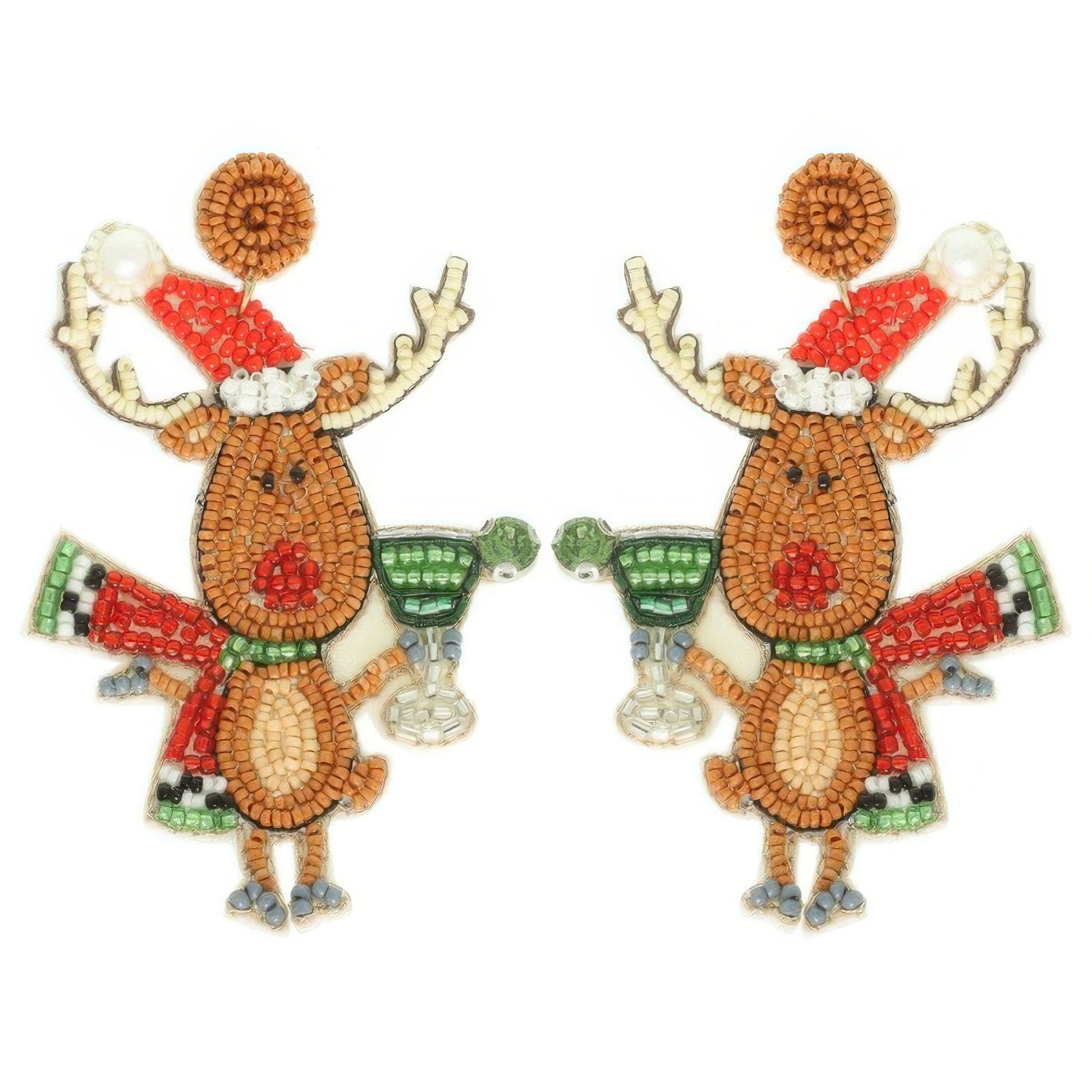 Christmas Festive Reindeer Post Earrings - Tigbul's Variety Fashion Shop