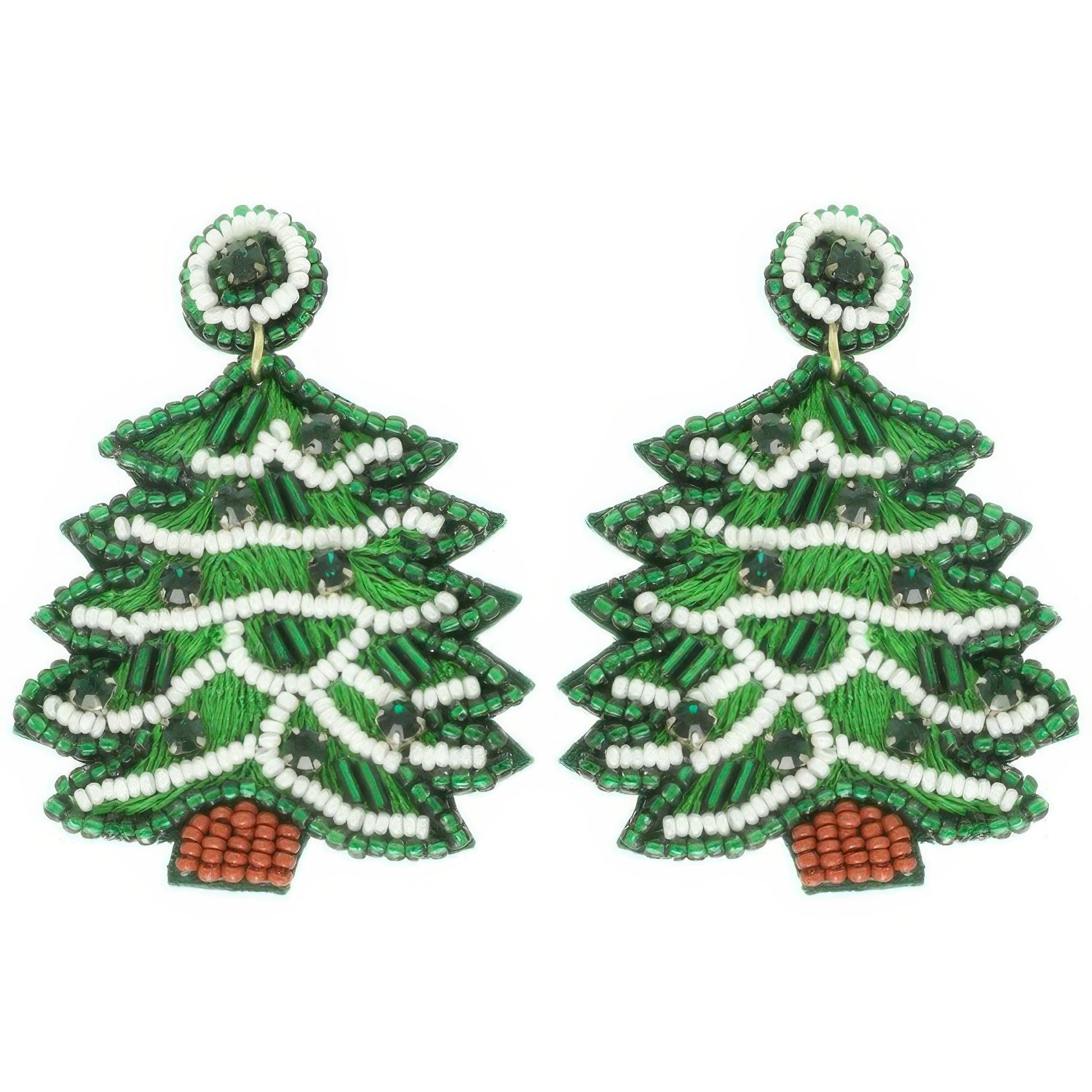 Christmas Tree Post Dangle Earrings - Tigbul's Variety Fashion Shop