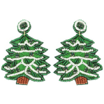Christmas Tree Post Dangle Earrings - Tigbul's Variety Fashion Shop