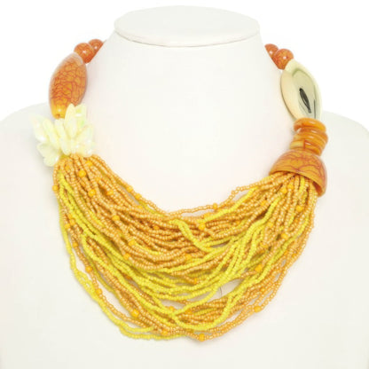 Multi Beaded Necklace And Earring Set - Tigbul's Variety Fashion Shop