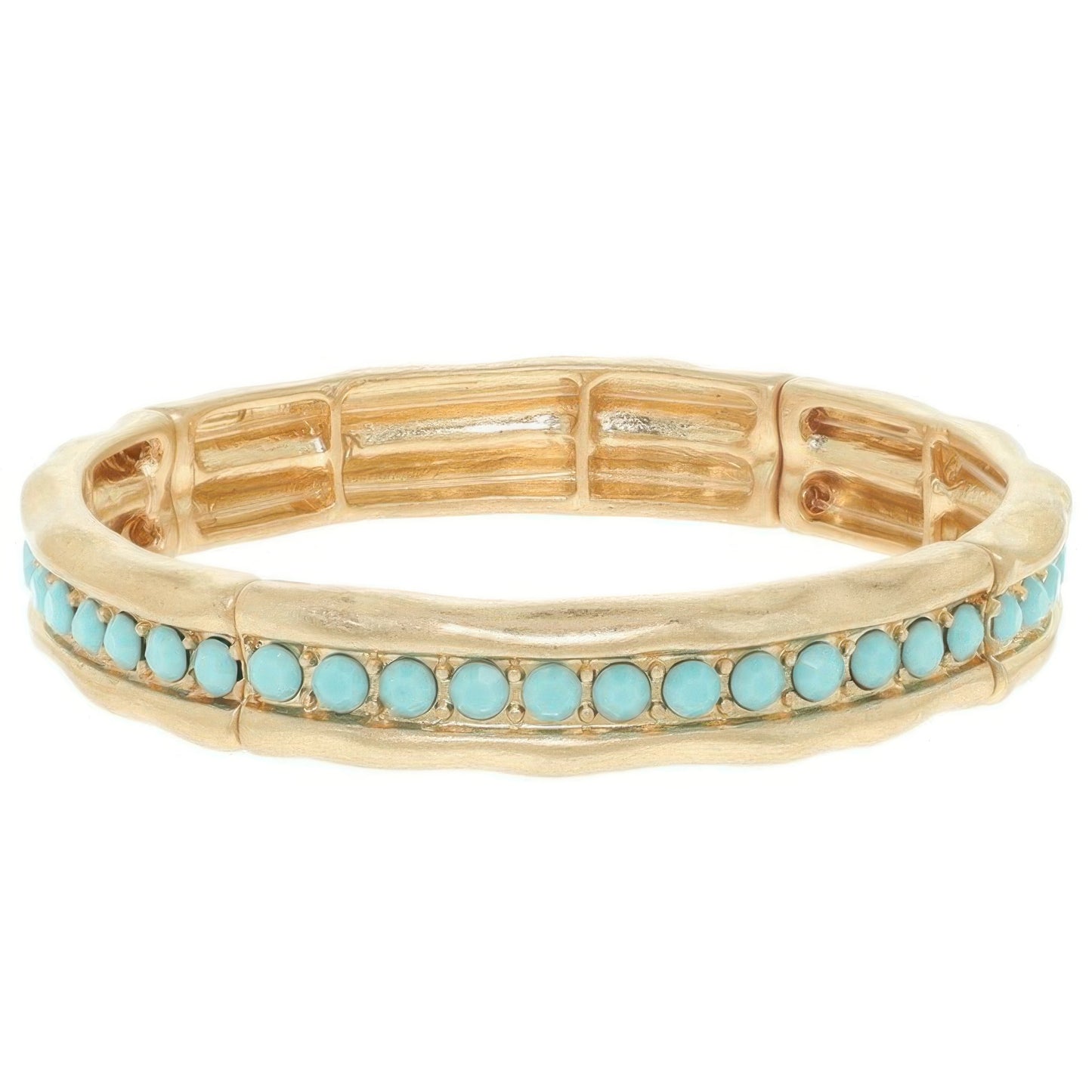 Hammered Channel-set Bracelet - Tigbul's Variety Fashion Shop