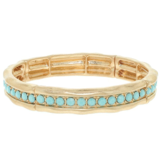 Hammered Channel-set Bracelet - Tigbul's Variety Fashion Shop