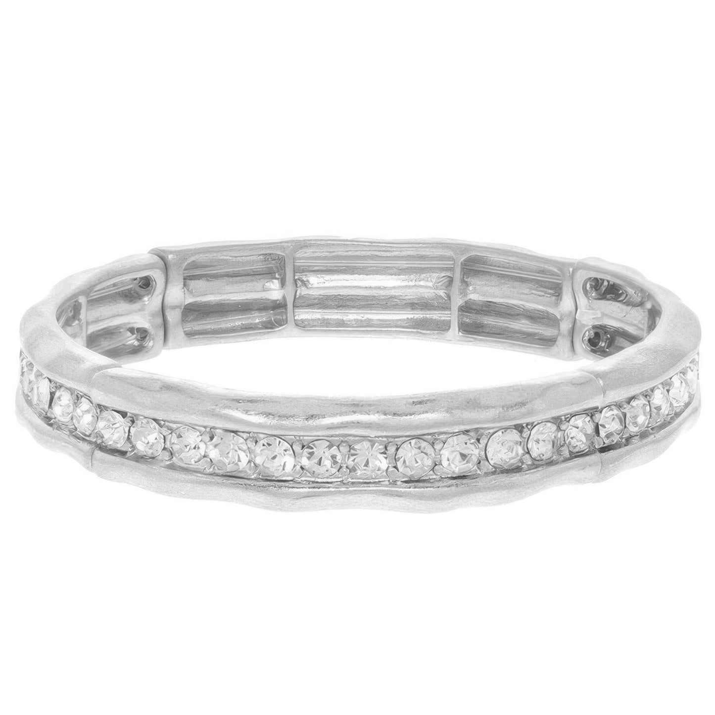 Hammered Channel-set Bracelet - Tigbul's Variety Fashion Shop