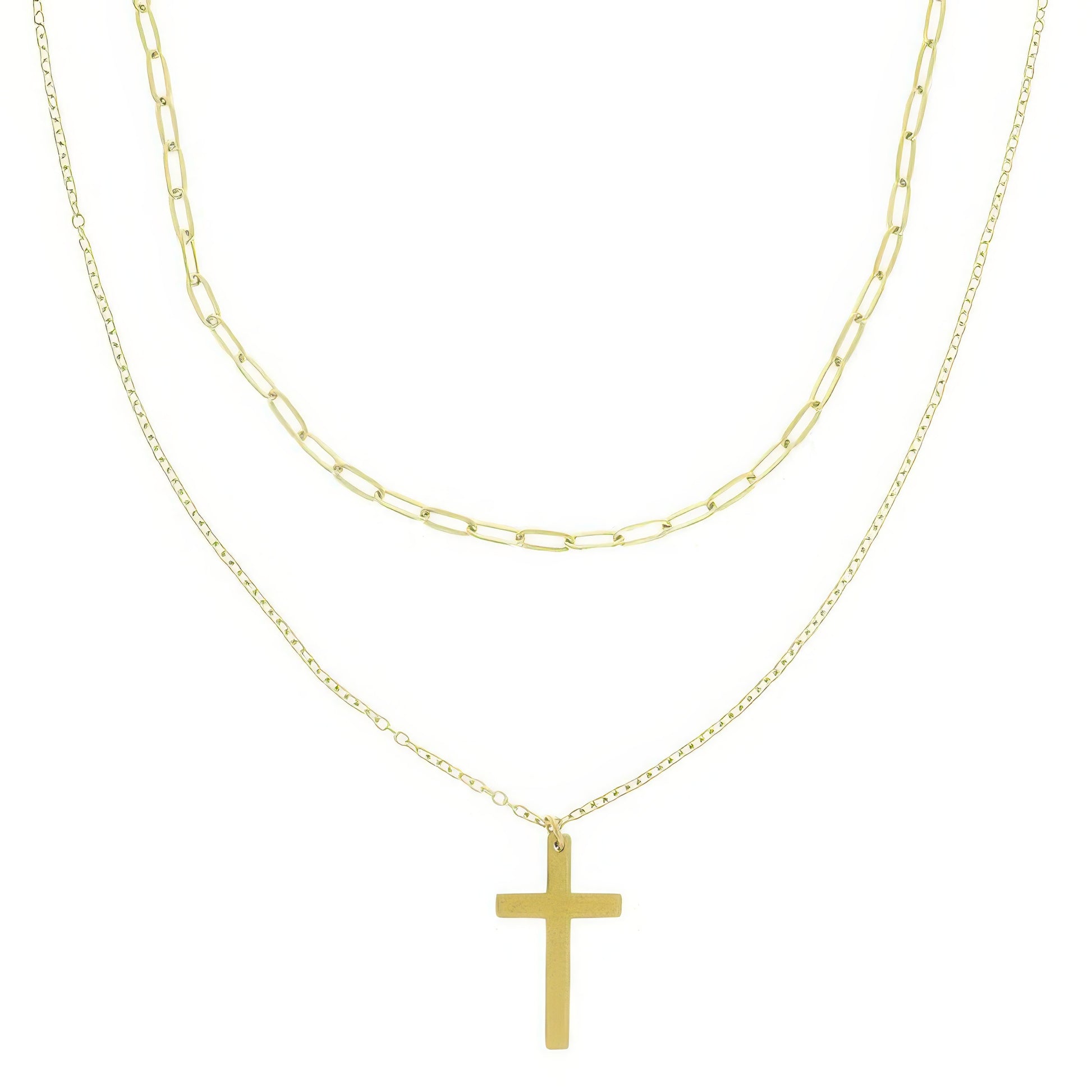 Multi-strand Cross Pendant Necklace - Tigbul's Variety Fashion Shop