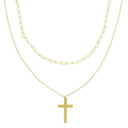 Multi-strand Cross Pendant Necklace - Tigbul's Variety Fashion Shop