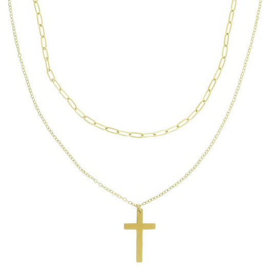 Multi-strand Cross Pendant Necklace - Tigbul's Variety Fashion Shop