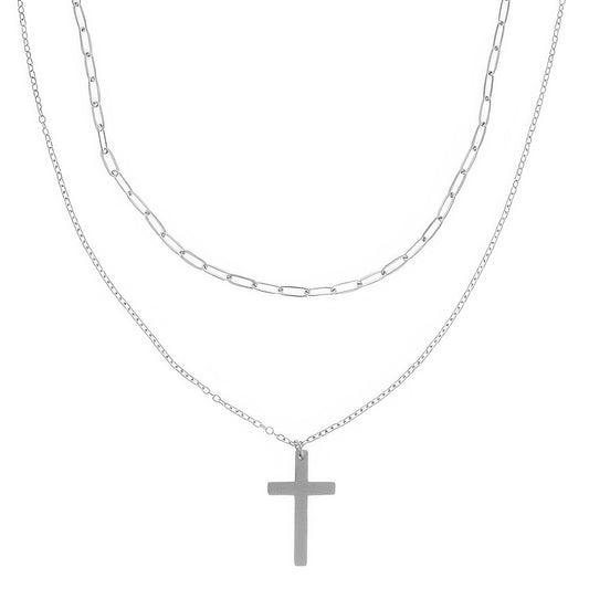 Multi-strand Cross Pendant Necklace - Tigbul's Variety Fashion Shop