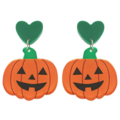 Halloween Jack O Lantern Stud Earrings - Tigbul's Variety Fashion Shop
